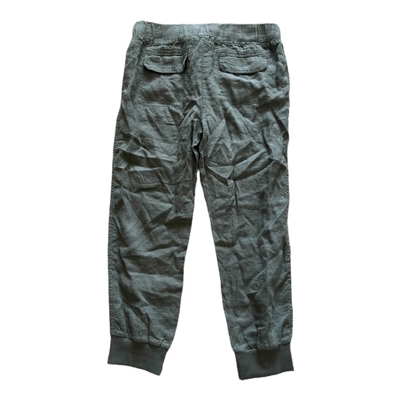 Caslon Women’s 100% Linen Olive Green Lightweight Elastic Waist Joggers - SP - Picture 3 of 14